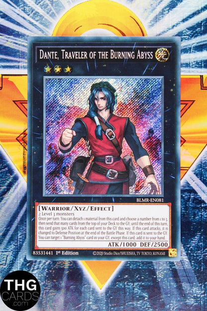 Dante, Traveller of the Burning Abyss BLMR-EN081 Secret Rare Yugioh Card