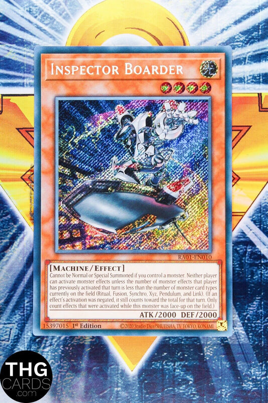 Inspector Boarder RA01-EN010 1st Edition Secret Rare Yugioh Card