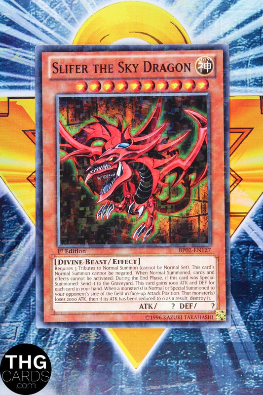 Slifer the Sky Dragon BP02-EN127 1st Edition Mosaic Rare Yugioh Card