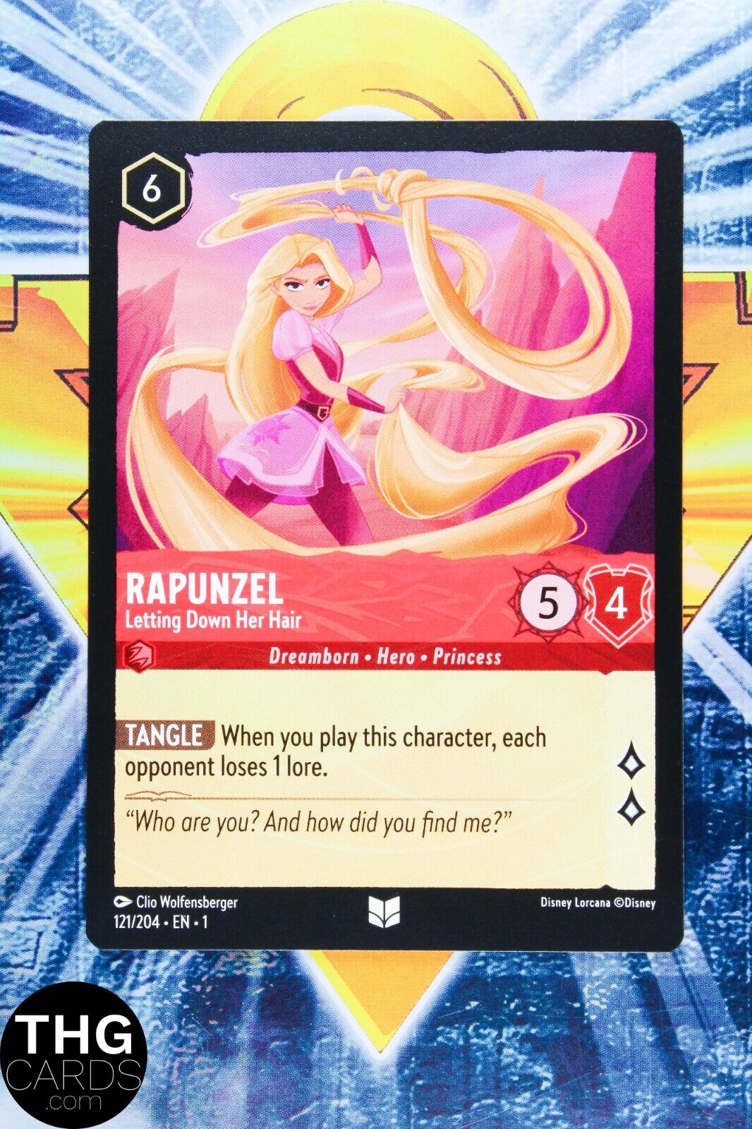 Rapunzel, Letting Down Her Hair 121/204 Standard Uncommon Lorcana Card