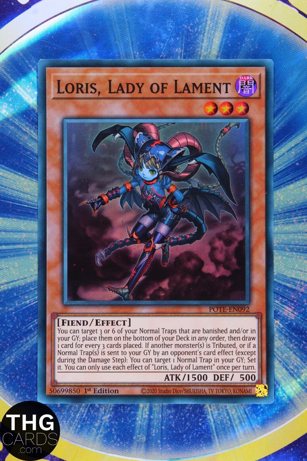 Loris, Lady of Lament POTE-EN092 1st Edition Super Rare Yugioh Card