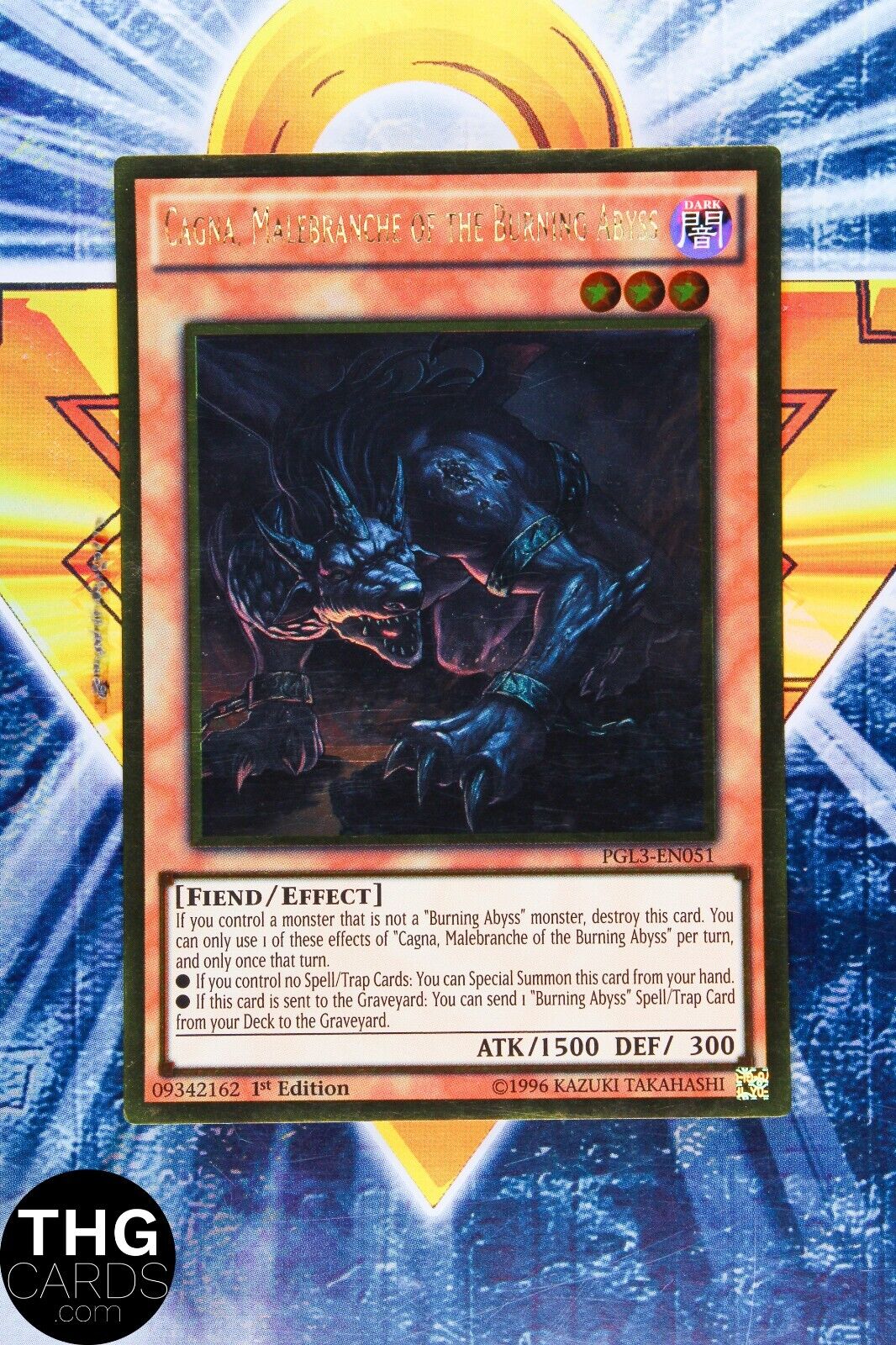 Cagna, Malebranche of the Burning Abyss PGL3-EN051 1st Ed Ultra Rare Yugioh Card