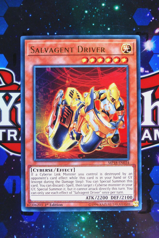 Salvagent Driver MP18-EN034 1st Edition Ultra Rare Yugioh Card