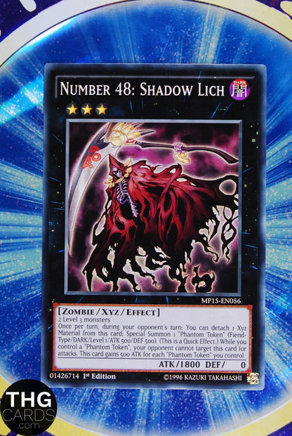 3 x Number 48: Shadow Lich MP15-EN056 1st Edition Common Yugioh Card Playset