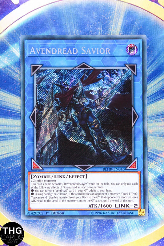 Avendread Savior BLHR-EN045 1st Edition Secret Rare Yugioh Card