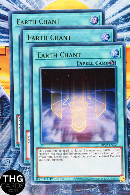 Earth Chant MP22-EN251 1st Edition Ultra Rare Yugioh Card Playset