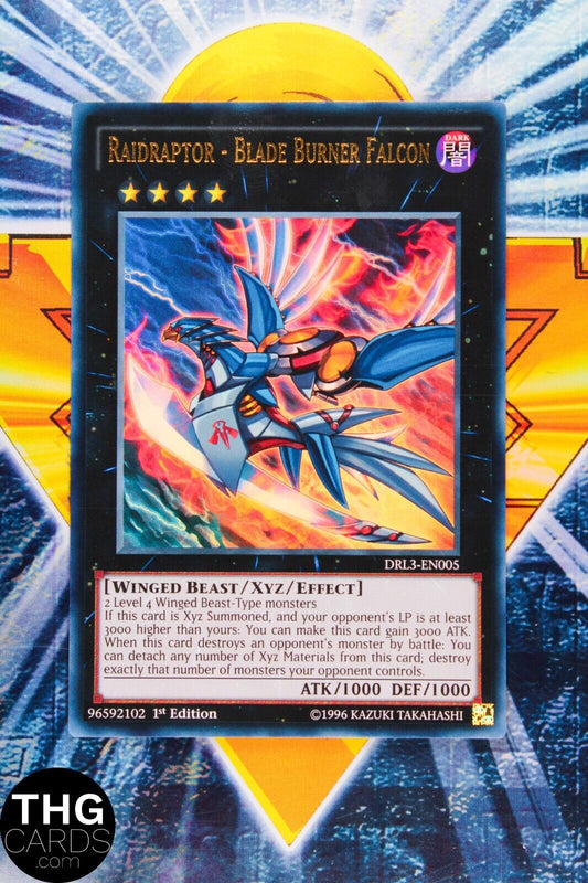 Raidraptor - Blade Burner Falcon DRL3-EN005 1st Edition Ultra Rare Yugioh Card