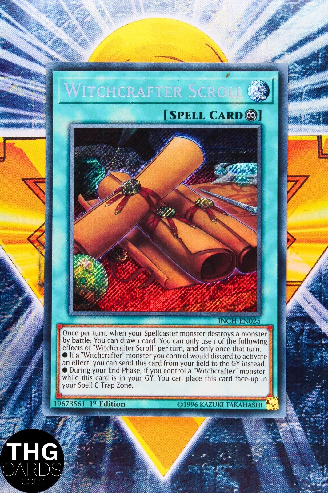 Witchcrafter Scroll INCH-EN025 1st Edition Secret Rare Yugioh Card