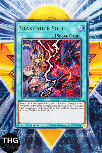 Stake Your Soul! WISU-EN023 1st Edition Ultra Rare Yugioh Card