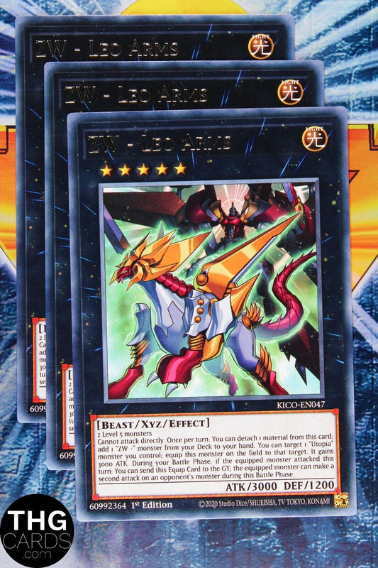 ZW - Leo Arms KICO-EN047 1st Edition Rare Yugioh Card Playset