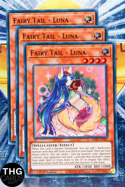 Fairy Tail - Luna RA01-EN009 1st Edition Super Rare Yugioh Card Playset