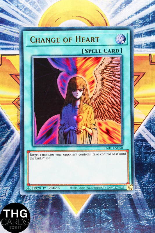 Change of Heart RA01-EN050 1st Edition Ultra Rare Yugioh Card