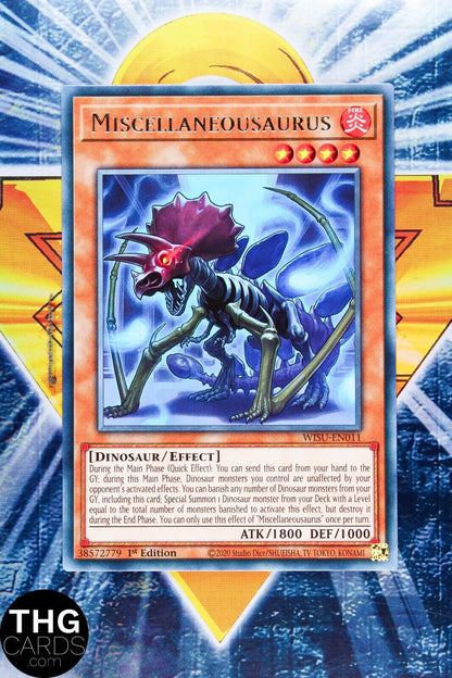 Miscellaneousaurus WISU-EN011 1st Edition Rare Yugioh Card