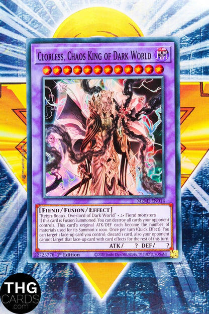 Clorless, Chaos King of Dark World MZMI-EN014 1st Super Rare Yugioh Card