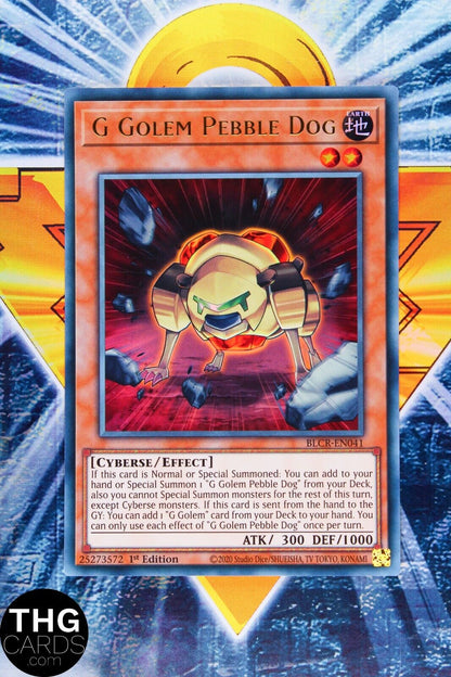 G Golem Pebble Dog BLCR-EN041 1st Edition Ultra Rare Yugioh Playset