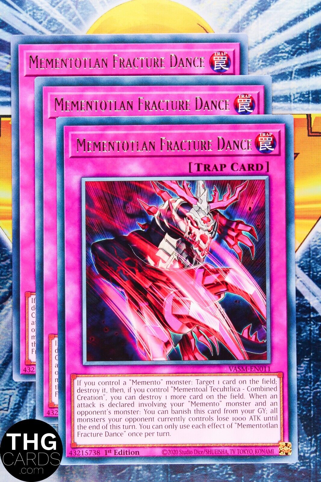 Mementotlan Fracture Dance VASM-EN011 1st Edition Rare Yugioh Card Playset