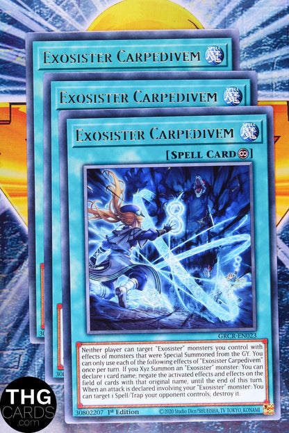 Exosister Carpedivem GRCR-EN023 1st Edition Rare Yugioh Card Playset