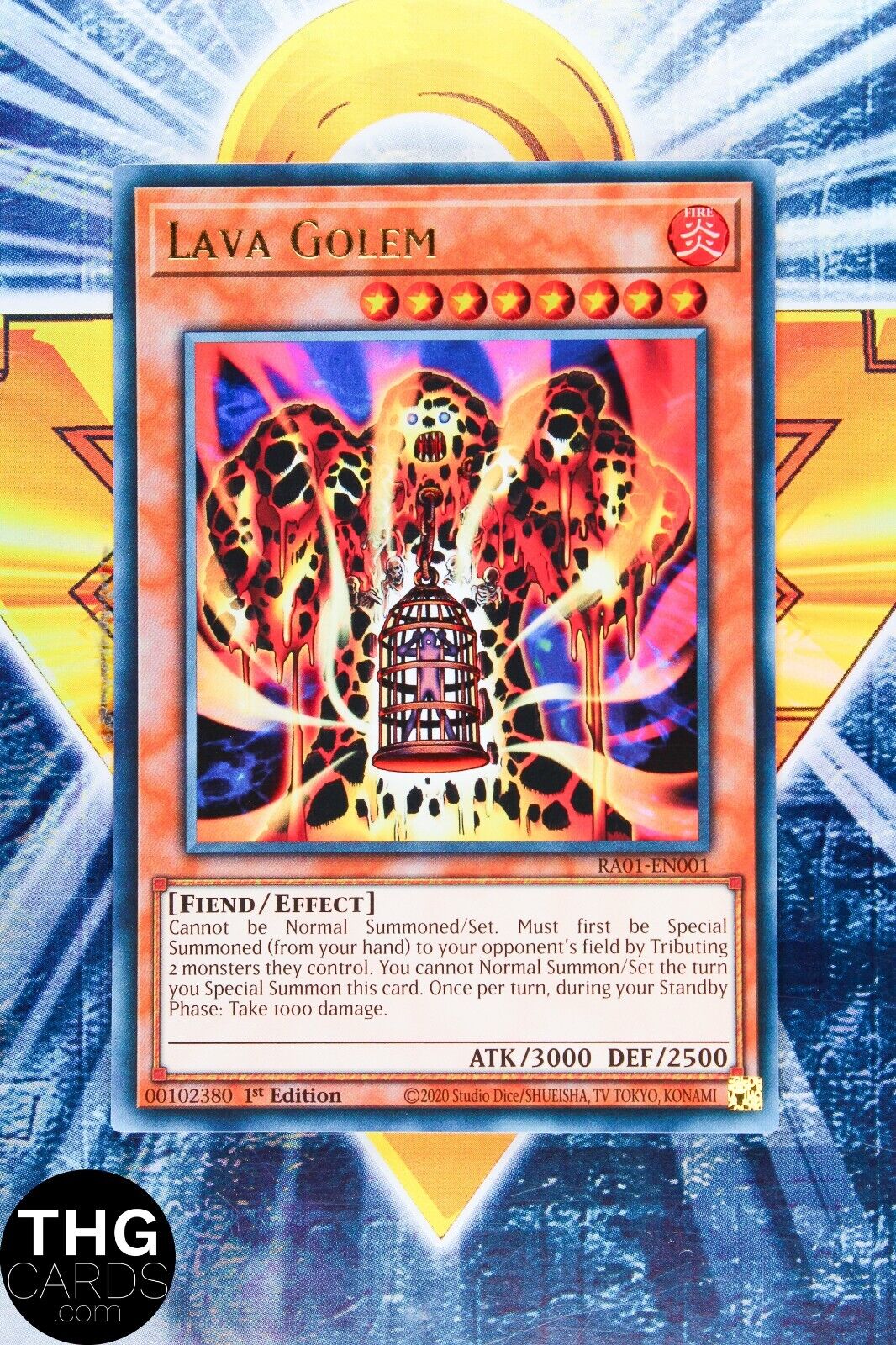 Lava Golem RA01-EN001 1st Edition Ultra Rare Yugioh Card